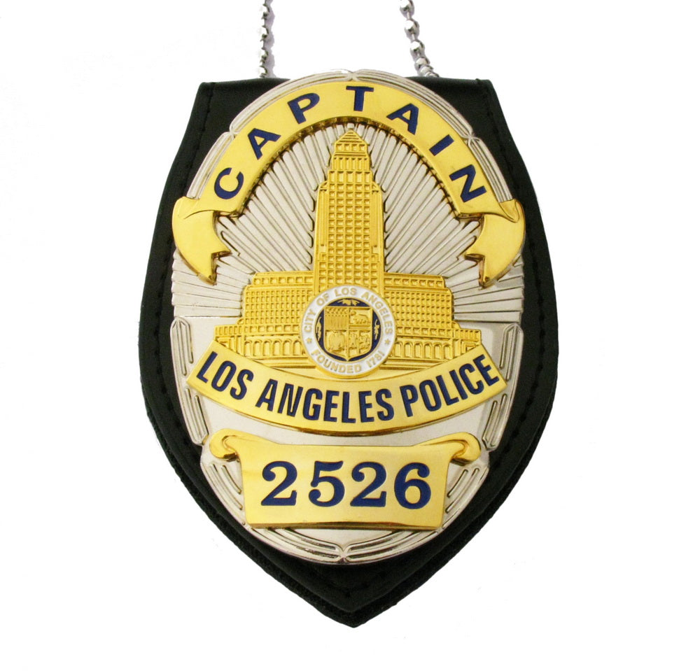 LAPD Los Angeles Captain Police Badge Replica Movie Props With No.2526 –  Cop Collectibles