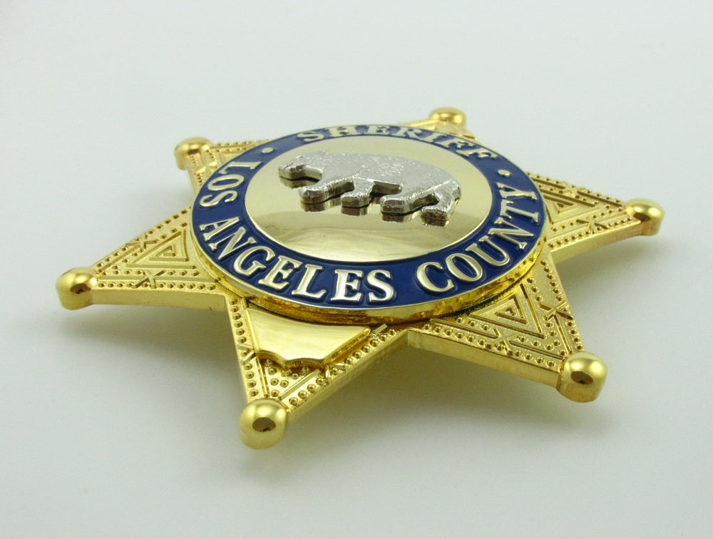 個人装備 LA COUNTY DEPUTY SHERIFF BADGE LASD Los Angeles County Deputy Sheriff Star Flat Badge For Shadow