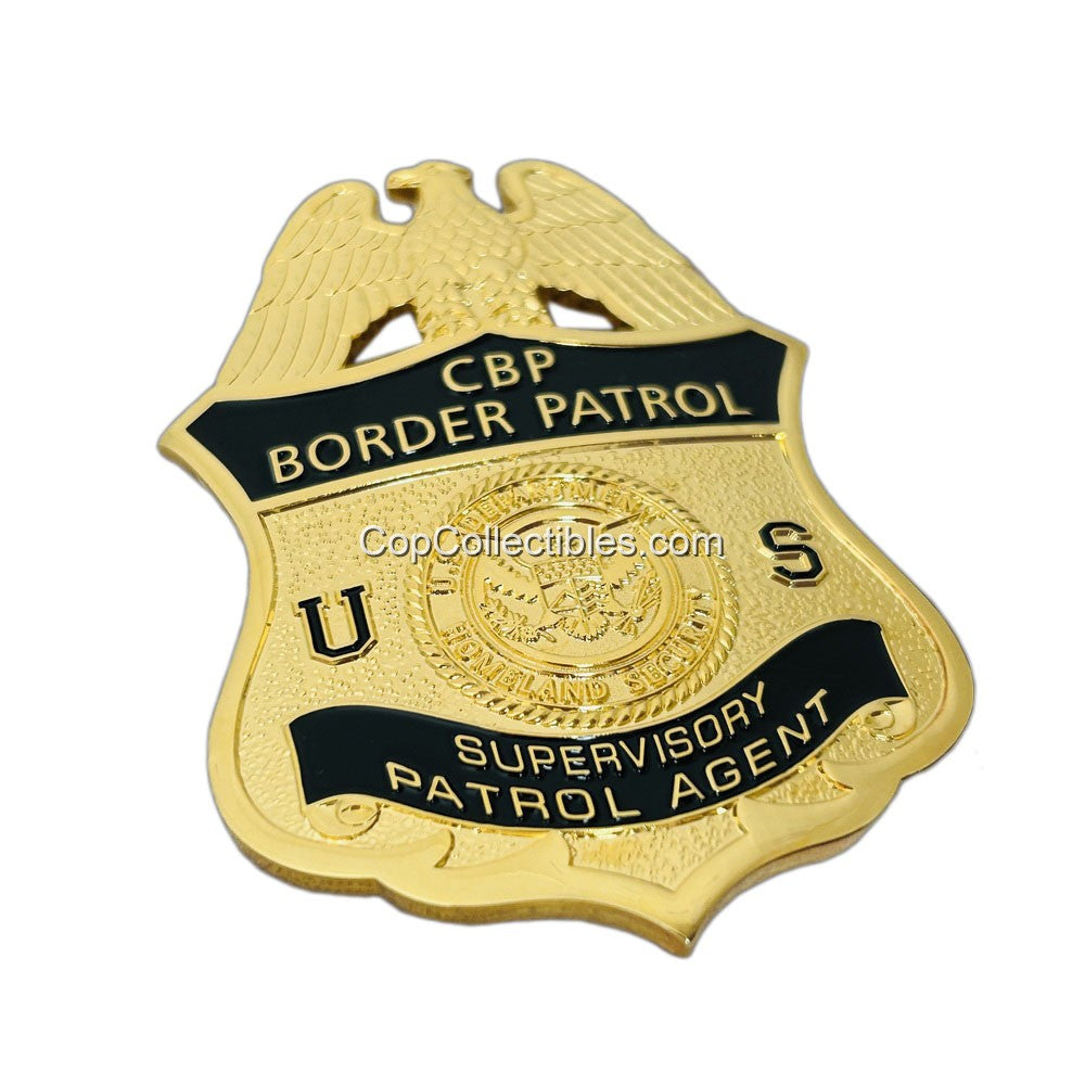 US CBP SBPA Supervisory Border Patrol Agent Badge – Cop Collectibles