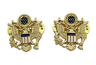 2 Pcs US National Emblem Shoulder Lapel Pins Hat Cap Badges