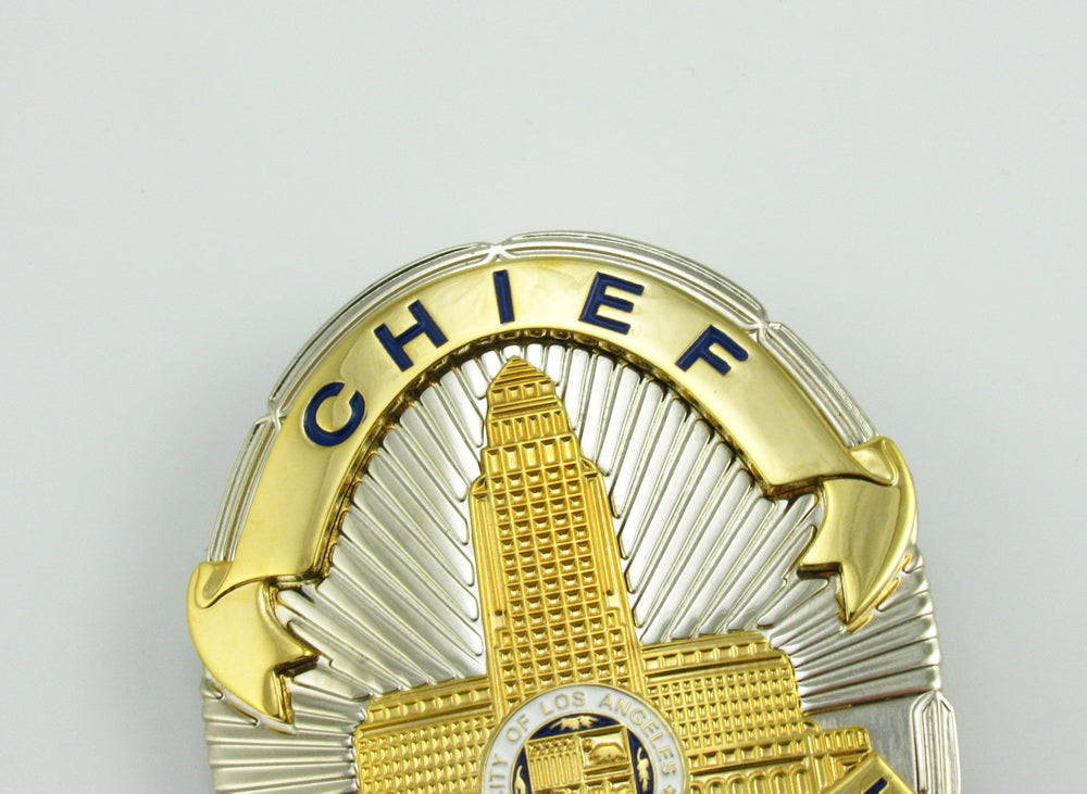 LAPD Chief Los Angeles Police Badge Replica Movie Props With Four Star ...