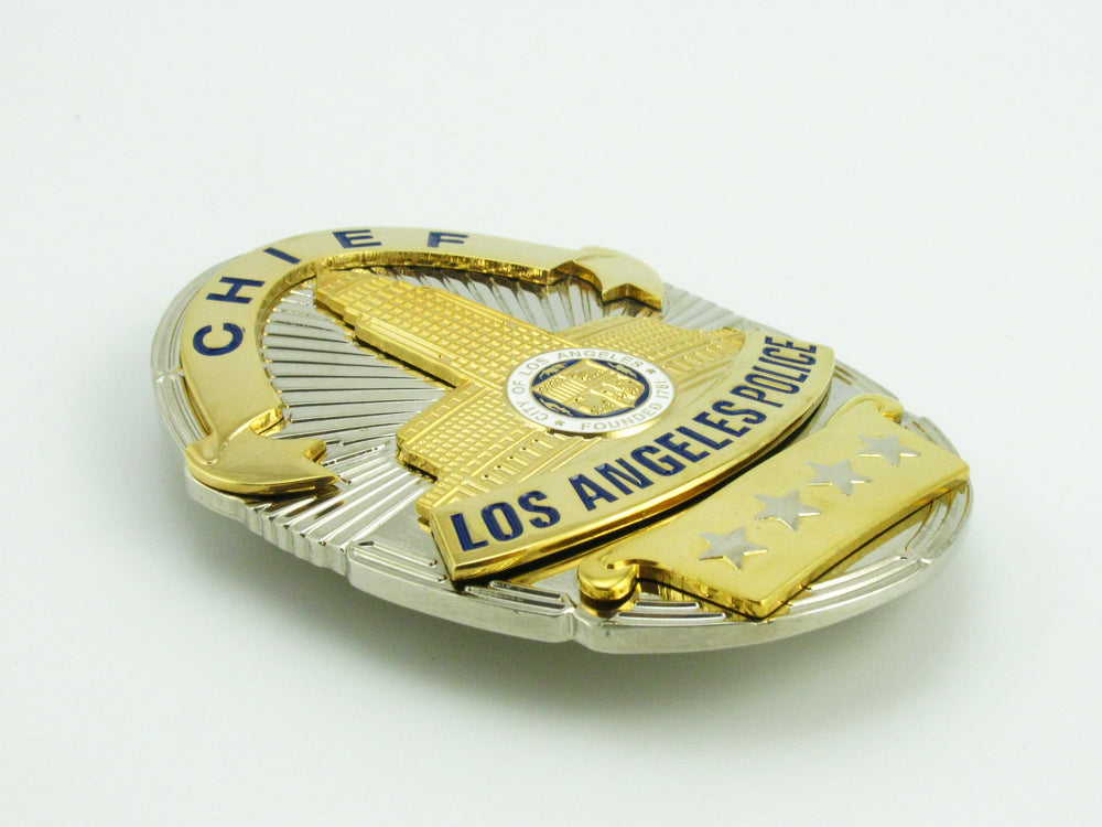 LAPD Chief Los Angeles Police Badge Replica Movie Props With Four Star ...