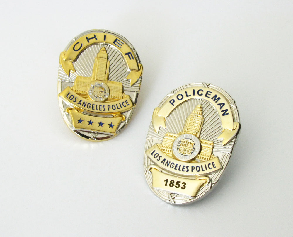 LAPD Los Angeles Police Badge Lapel Pin Mini Version (2 Optional Style –  Cop Collectibles
