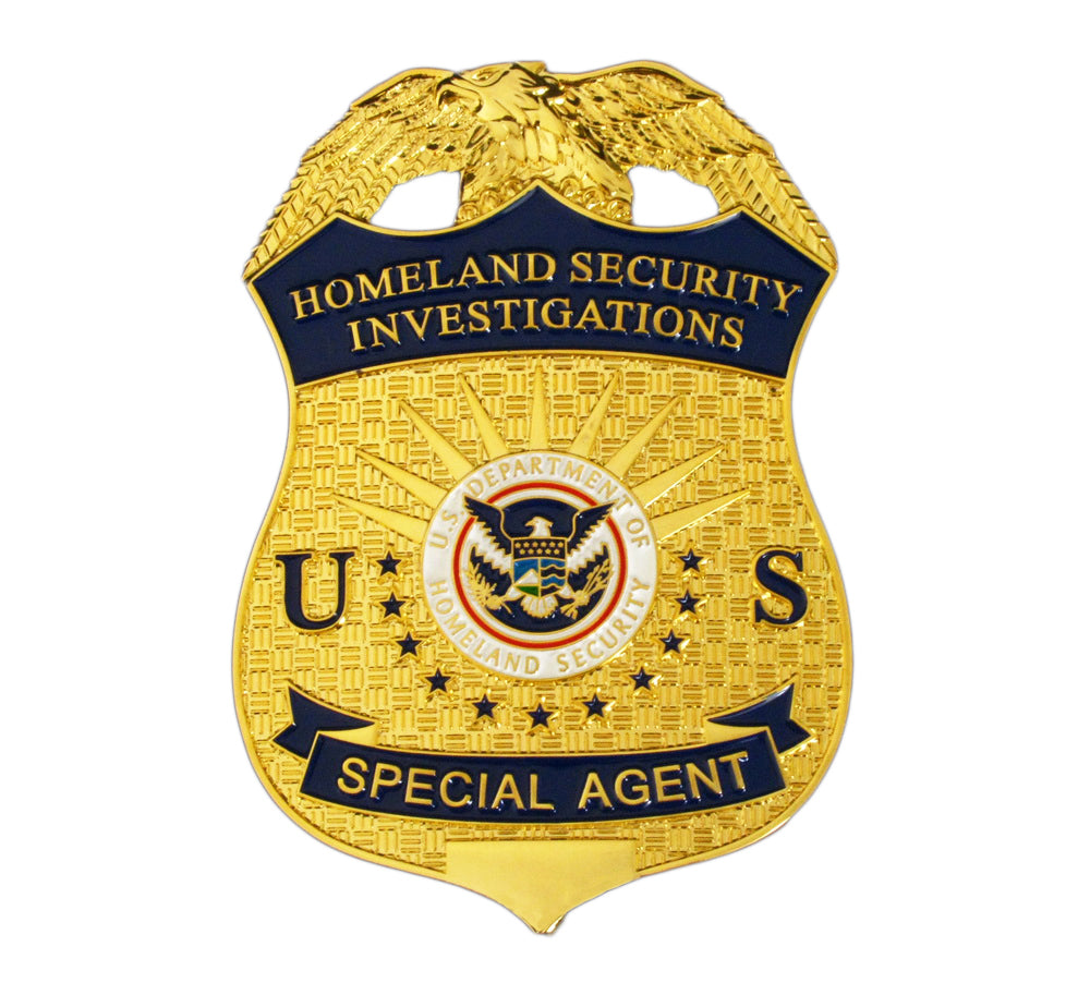 US HSI Homeland Security Investigations Special Agent Badge Solid Copper  Replica Movie Props