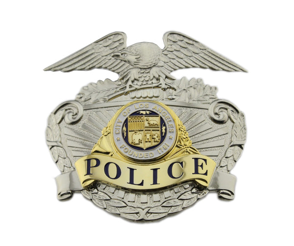 LAPD Los Angeles Police/Chief Cap Badge Hat Insignia Replica Movie