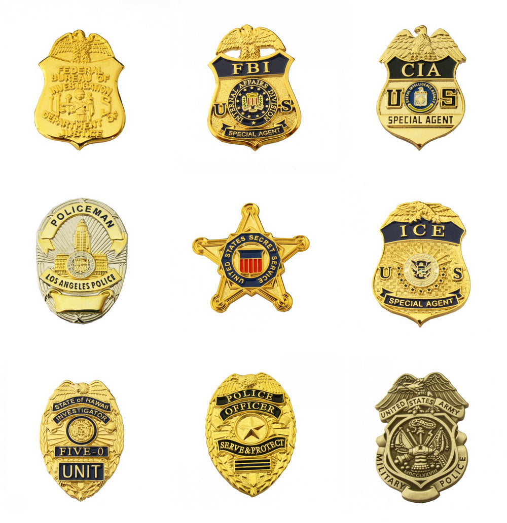 fbi badge and gun