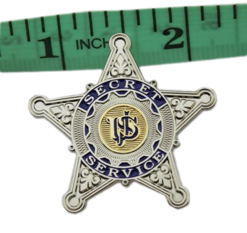 USSS U.S. Secret Service Badge Silver Star Lapel Pin Mini Version